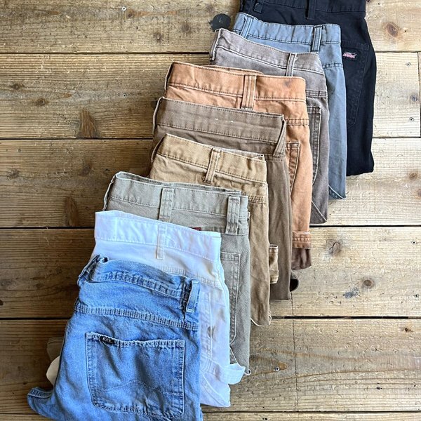 1点物◆ディッキーズDickies黒ワイドペインターパンツ古着メンズ36XLレディースOKアメカジ90sストリートワークパンツUSAジーンズ中古362431_画像6