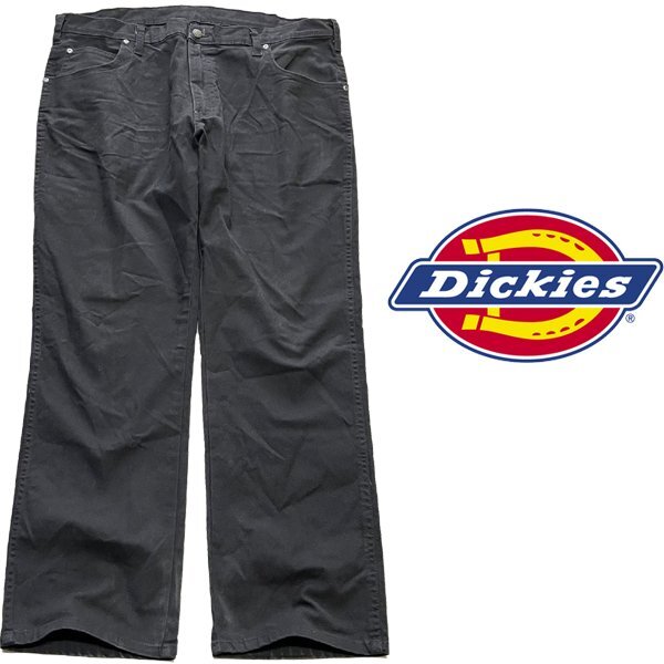 1点物◆ディッキーズDickies黒ワイドペインターパンツ古着メンズ36XLレディースOKアメカジ90sストリートワークパンツUSAジーンズ中古362431_画像2