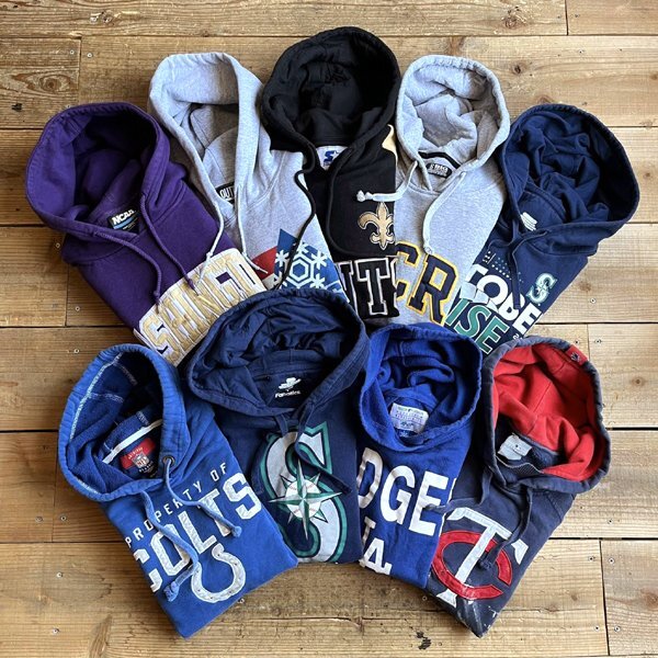 1点物◆公式チームTeam USAグレースウェットパーカー古着メンズSMレディース/アメカジ90sストリートブランド中古トレーナー灰色362458_画像3