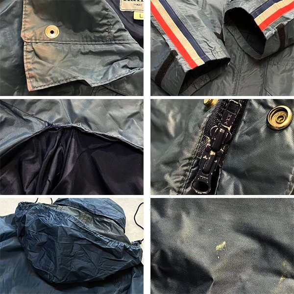 1点物◆USA製80sビンテージUS MAIL紺ナイロンジャケット古着LメンズXLレディースOKアメカジ90sストリートマウンテンパーカーアウター362465_画像3