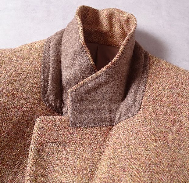 Maul Ruck TAKEO KIKUCHI モールラック タケオキクチ ウール混 ツイード くるみボタン 三つボタン テーラードジャケット (2) 薄茶 /e-098_画像3
