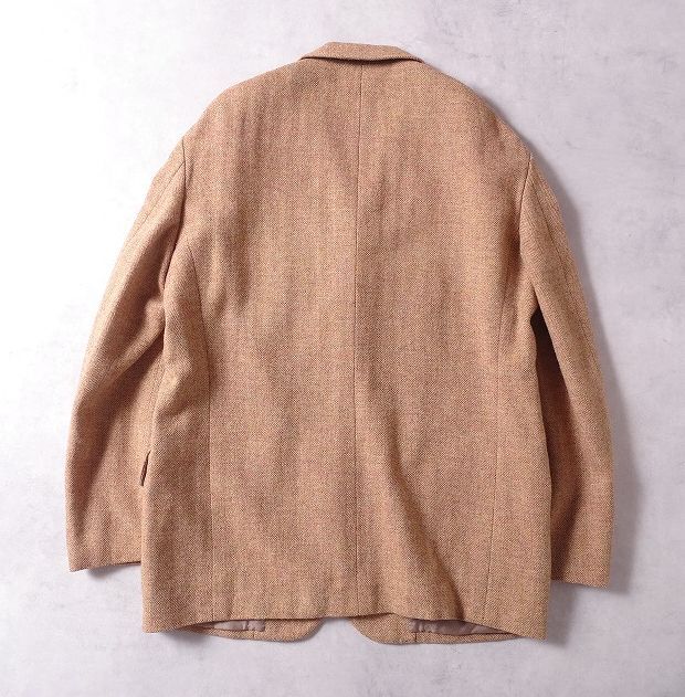 Maul Ruck TAKEO KIKUCHI モールラック タケオキクチ ウール混 ツイード くるみボタン 三つボタン テーラードジャケット (2) 薄茶 /e-098_画像9