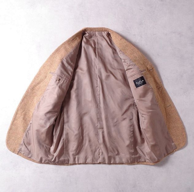 Maul Ruck TAKEO KIKUCHI モールラック タケオキクチ ウール混 ツイード くるみボタン 三つボタン テーラードジャケット (2) 薄茶 /e-098_画像7