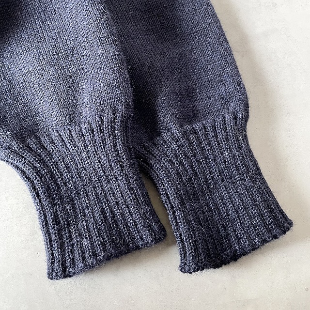 美品 イギリス製 Le Tricoteur ル トリコチュール トラディショナルガンジーセーター ビッグサイズ プルオーバーニット (50) 紺 /e-077_画像9