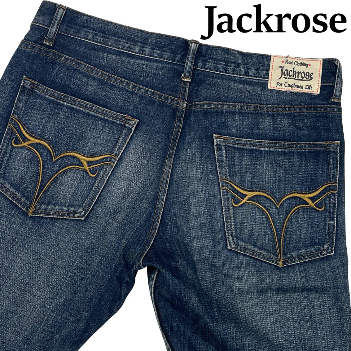 JACKROSE ジャックローズ 261510J W33 (約87cm W34相当) ブーツカット デニム パンツ メンズ ジーンズ Dカン_画像1