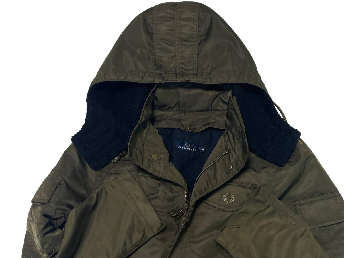FRED PERRY モッズコート （Ｍサイズ）ロゴ刺繍 メンズ キルティングライナー付　日本製 ジャケット　フレッドペリー_画像5