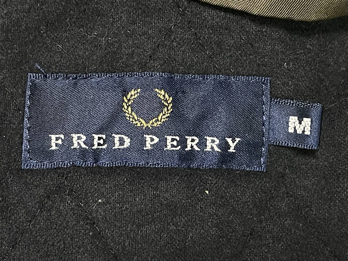FRED PERRY モッズコート （Ｍサイズ）ロゴ刺繍 メンズ キルティングライナー付　日本製 ジャケット　フレッドペリー_画像8