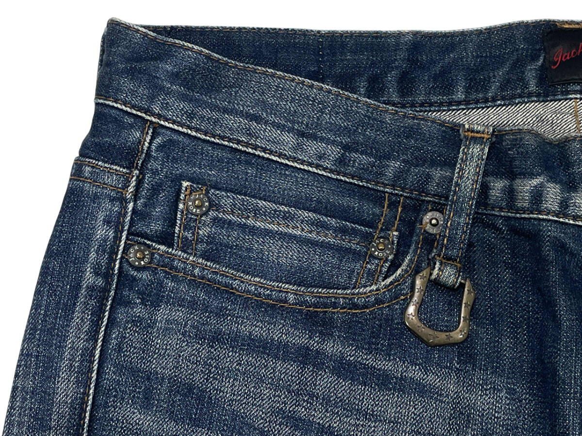 JACKROSE ジャックローズ 261510J W33 (約87cm W34相当) ブーツカット デニム パンツ メンズ ジーンズ Dカン_画像9
