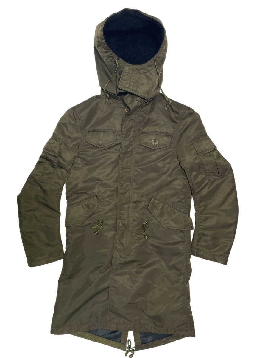 FRED PERRY モッズコート （Ｍサイズ）ロゴ刺繍 メンズ キルティングライナー付　日本製 ジャケット　フレッドペリー_画像2