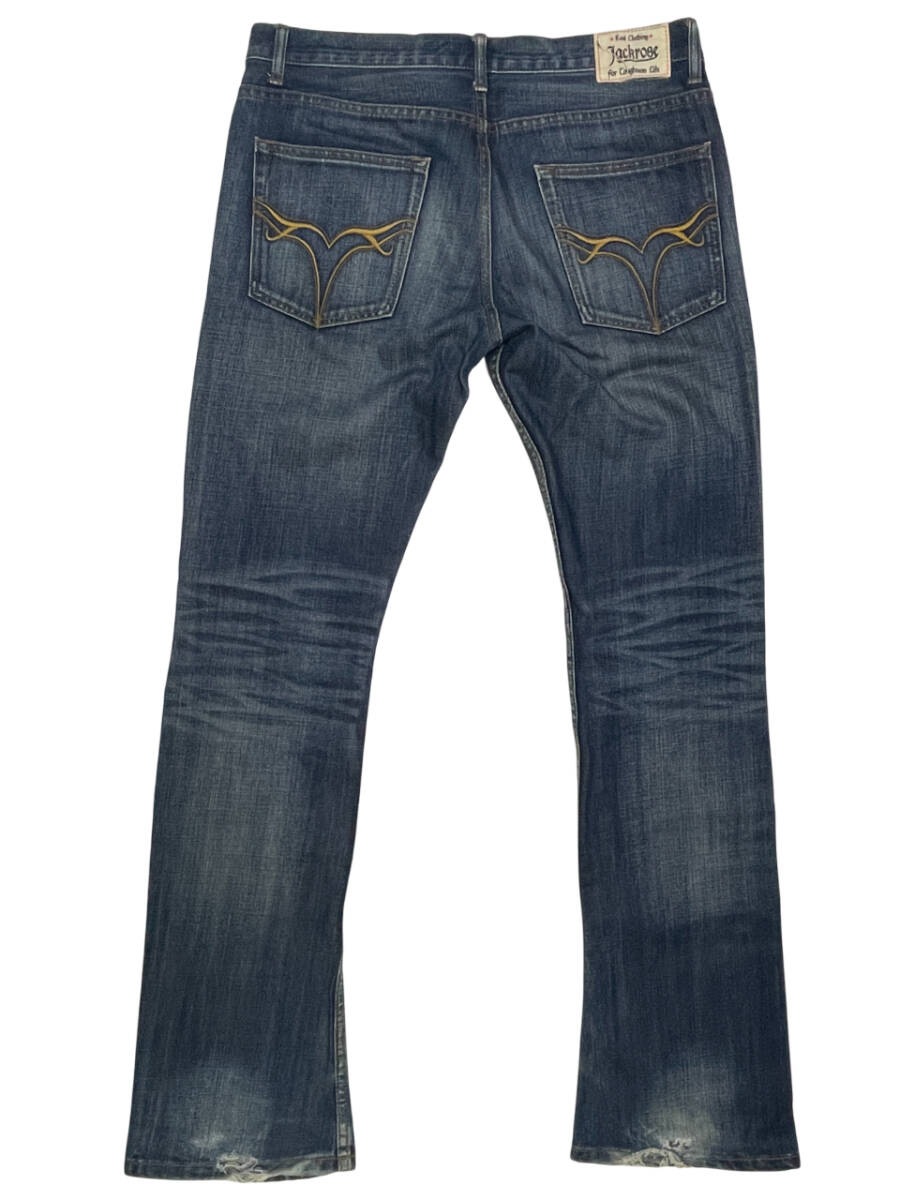 JACKROSE ジャックローズ 261510J W33 (約87cm W34相当) ブーツカット デニム パンツ メンズ ジーンズ Dカン_画像3