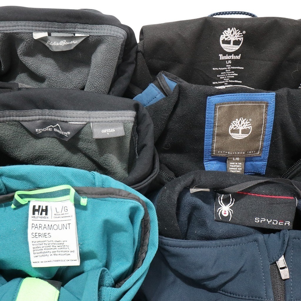 古着卸 まとめ売り アウトドアブランドMIX ソフトシェル ジャケット 6枚セット (メンズ L ) エディーバウアー NC5672 1円スタート_画像6