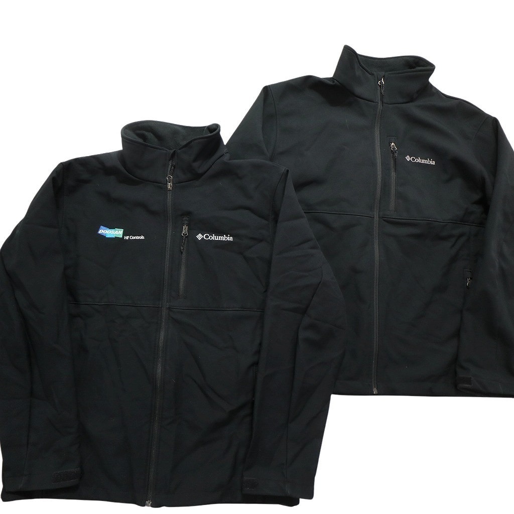 古着卸 まとめ売り コロンビア ソフトシェル ジャケット 6枚セット (メンズ L /XL ) ジップポケット 企業 ドローコード 中古 古着 NC5667_画像4