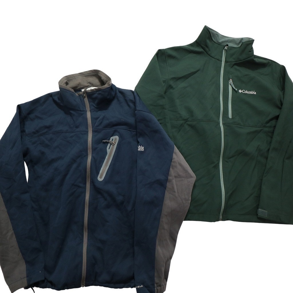 古着卸 まとめ売り コロンビア ソフトシェル ジャケット 6枚セット (メンズ L /XL ) ジップポケット 企業 ドローコード 中古 古着 NC5667_画像5
