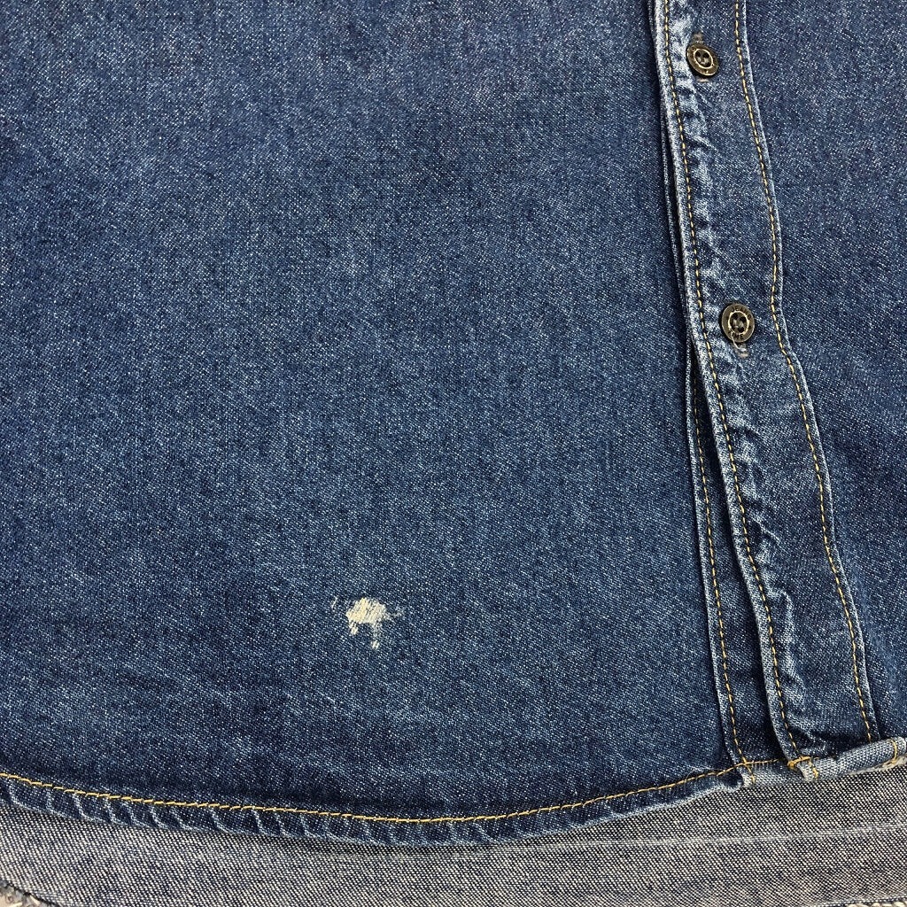 90年代 Levi's リーバイス デニムウエスタンシャツ ブルー(メンズ S)中古 古着 T6190 1円スタート_画像4