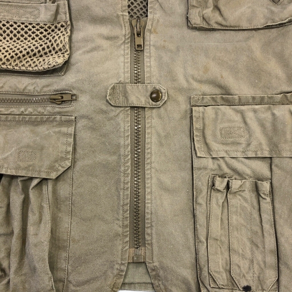 90年代 Banana Republic バナナリパブリック サファリベスト アウトドア ベージュ(メンズ XL)中古 古着 U7436_画像5