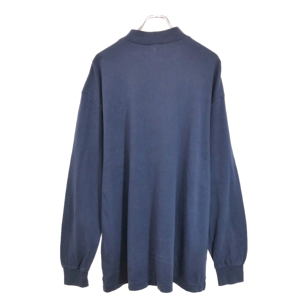 NIKE GOLF ナイキゴルフ モックネック 長袖Tシャツ スポーツ ネイビー(メンズ L)中古 古着 U6843_画像2