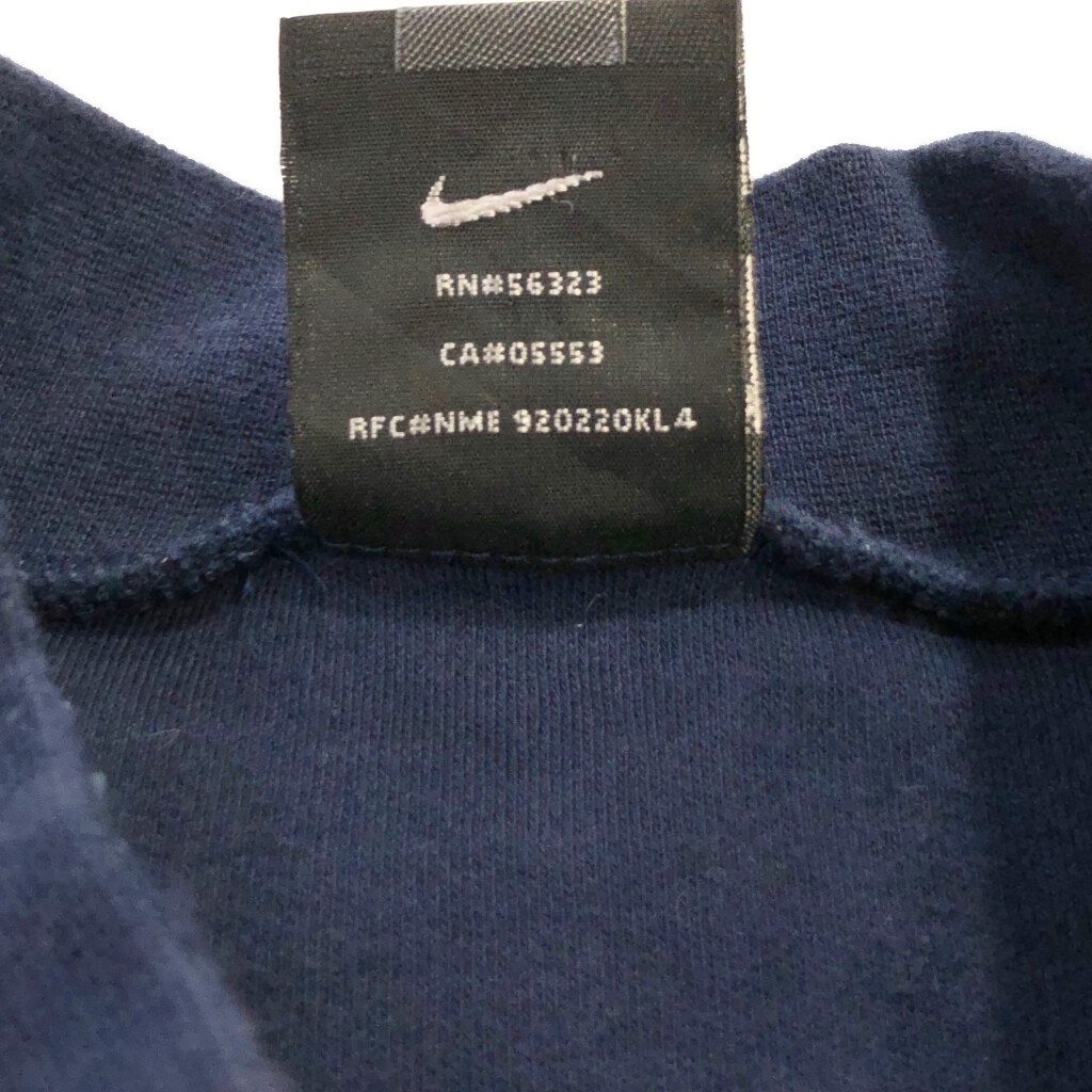 NIKE GOLF ナイキゴルフ モックネック 長袖Tシャツ スポーツ ネイビー(メンズ L)中古 古着 U6843_画像4