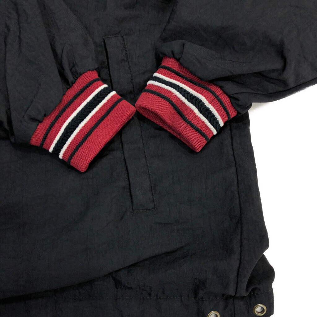 00年代 Champion チャンピオン Vネック プルオーバージャケット ブラック(メンズ S)中古 古着 U6179_画像6