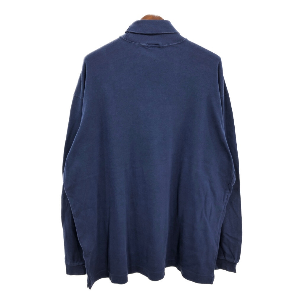 90年代 NIKE ナイキ タートルネック 長袖Tシャツ ネイビー(メンズ XXL)中古 古着 T9484_画像2
