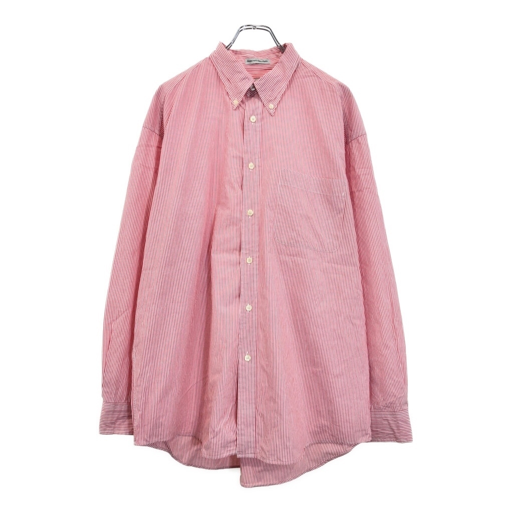 GAP ギャップ ボタンダウンシャツ ストライプ ピンク(メンズ L)中古 古着 U9647_画像1