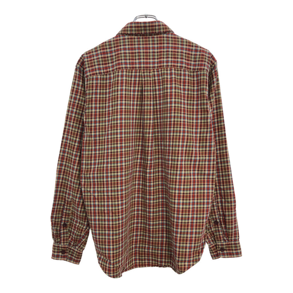 patagonia パタゴニア オーガニックコットン 長袖シャツ アウトドア チェック レッド(メンズ S)中古 古着 U9903_画像2