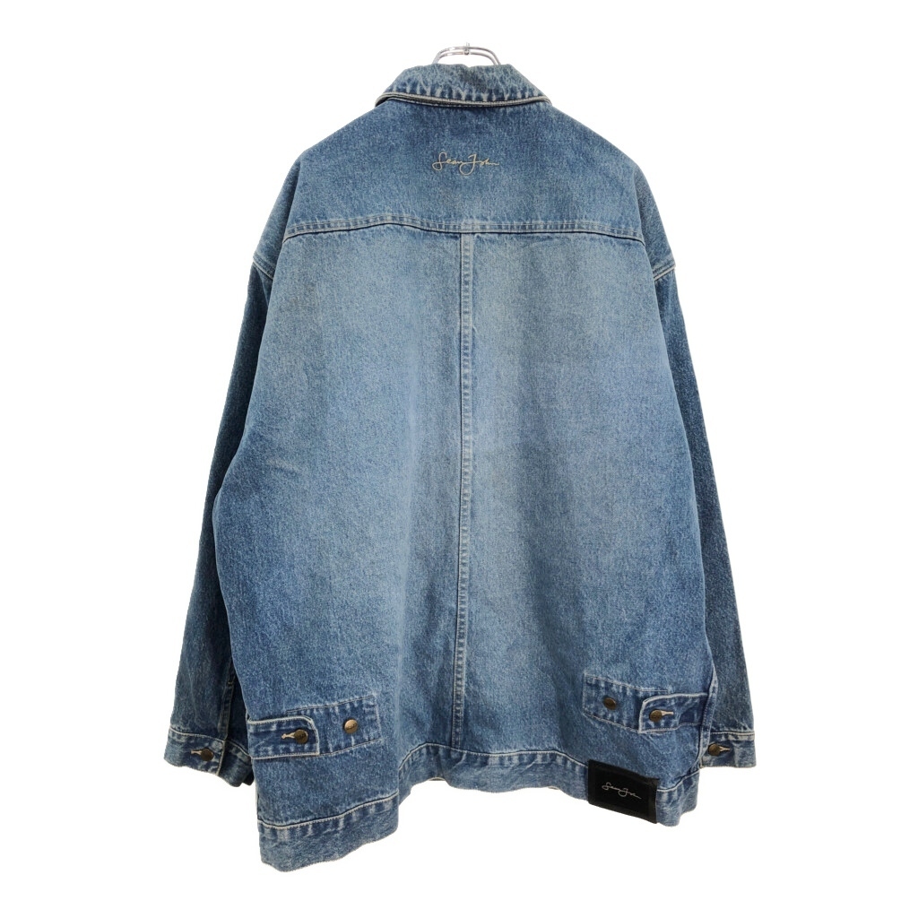 Sean John ショーンジョン デニムジャケット 大きいサイズ ブルー(メンズ XXL)中古 古着 U9135_画像2