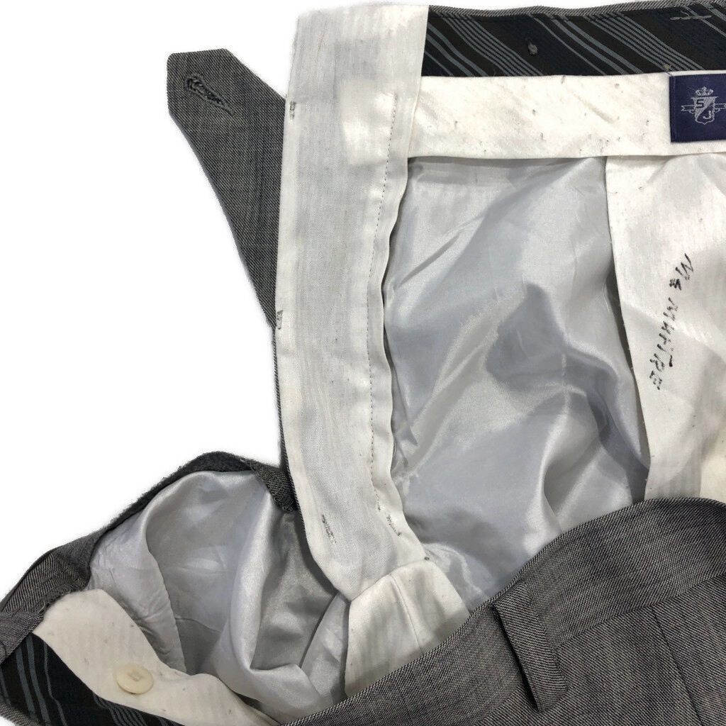 Sean John ショーンジョン 2タック スラックスパンツ グレー(メンズ 32 R)中古 古着 U7740_画像5