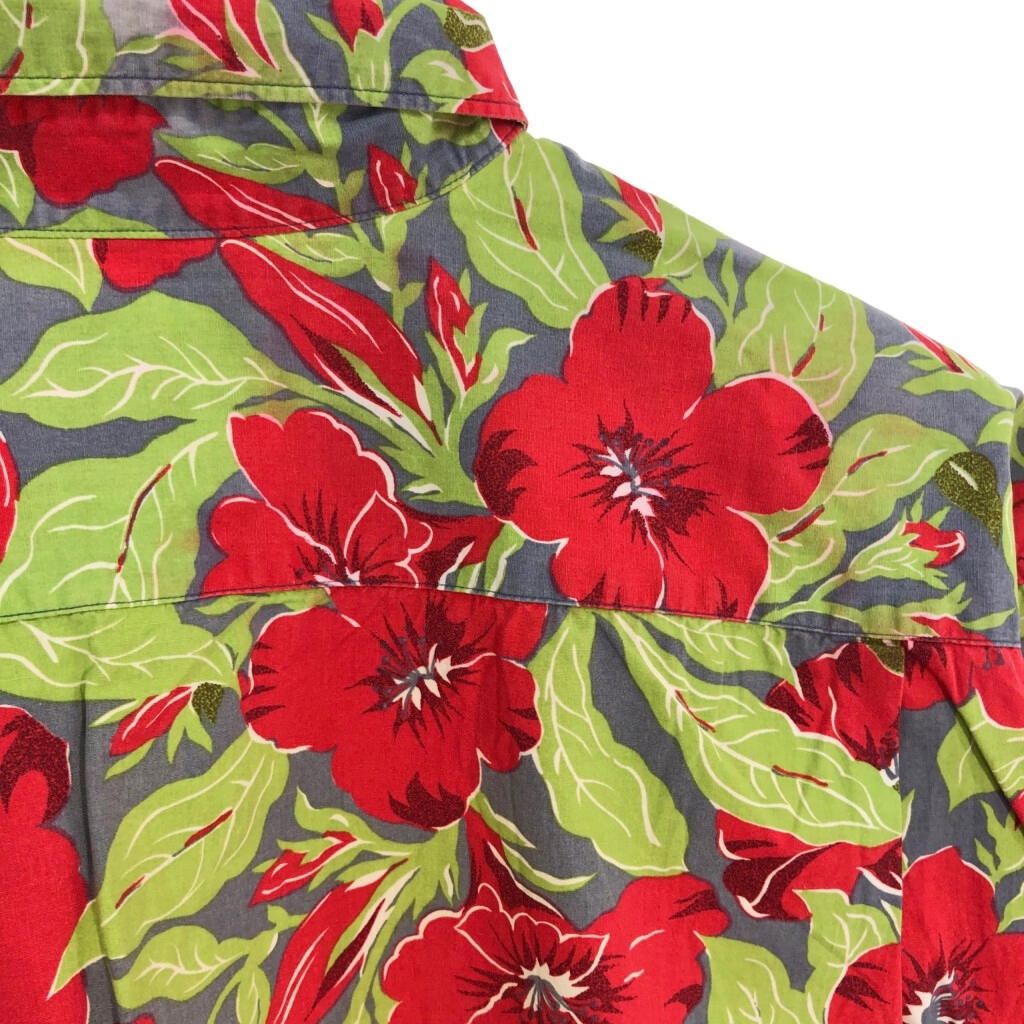 90 годы Banana Republic Banana Republic рубашка с коротким рукавом цветочный принт многоцветный ( мужской XL) б/у б/у одежда U0549