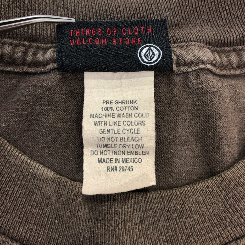 VOLCOM Volcom Logo футболка Brown ( мужской XL) б/у б/у одежда T9625