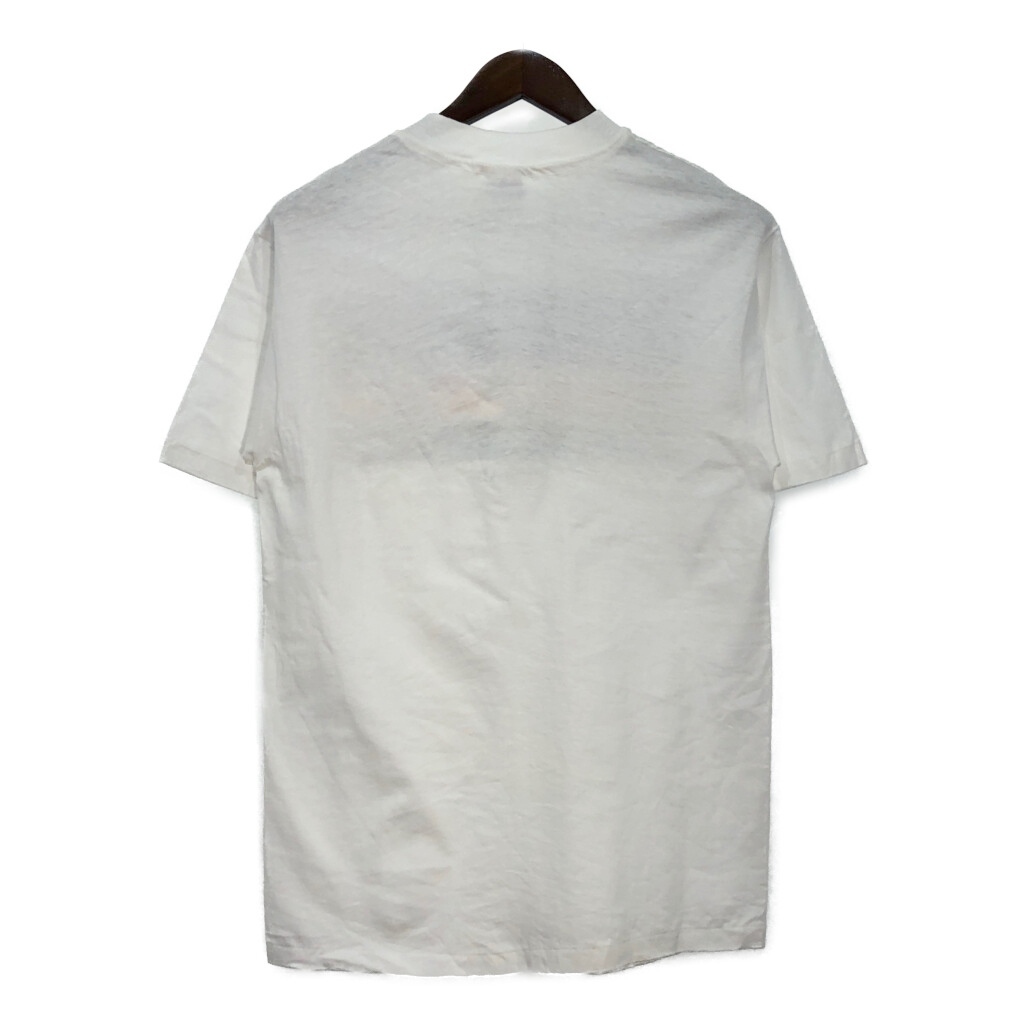 90年代 USA製 TRILOGY 半袖Ｔシャツ 企業ロゴ ホワイト(メンズ L)中古 古着 T8478_画像2