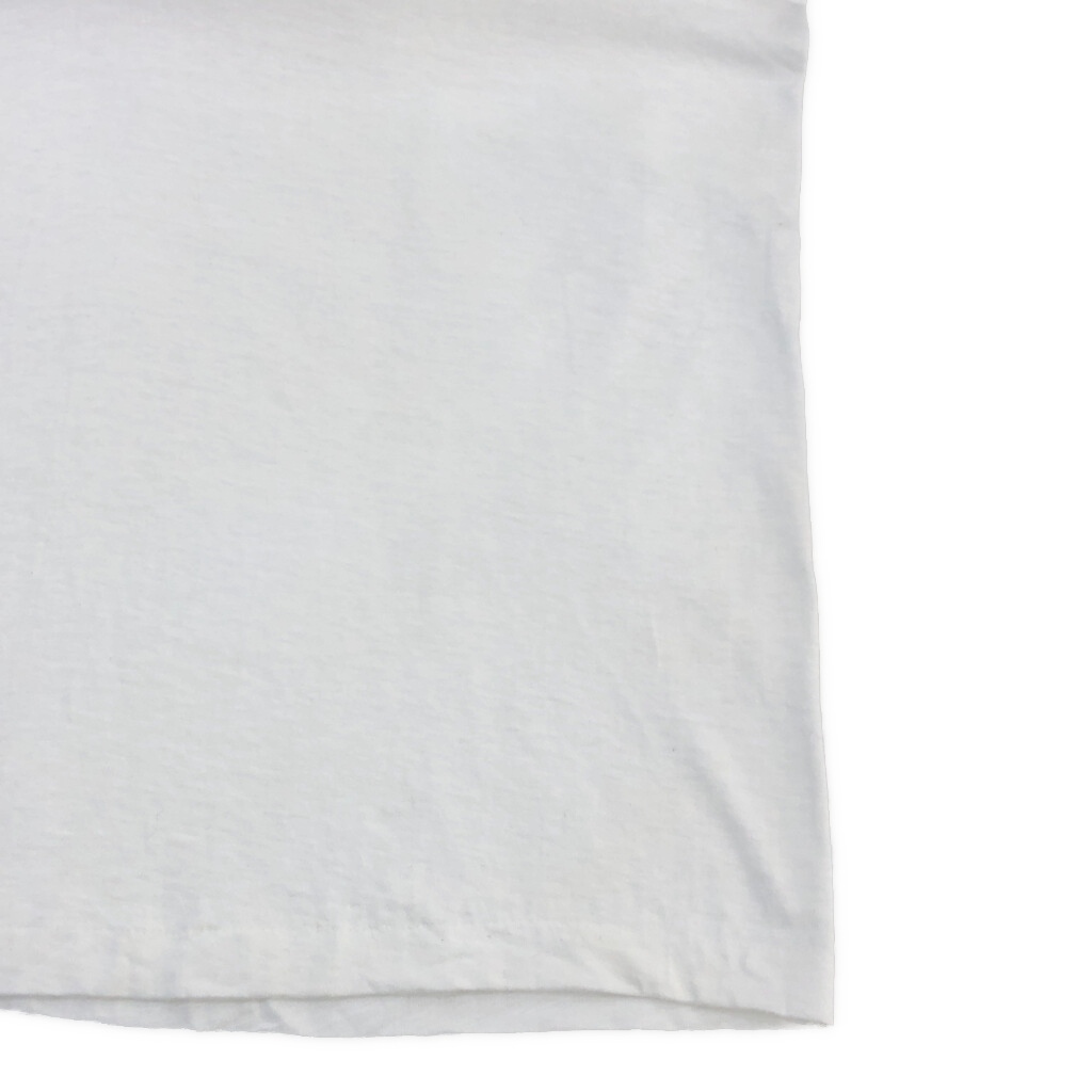 90年代 USA製 TRILOGY 半袖Ｔシャツ 企業ロゴ ホワイト(メンズ L)中古 古着 T8478_画像5