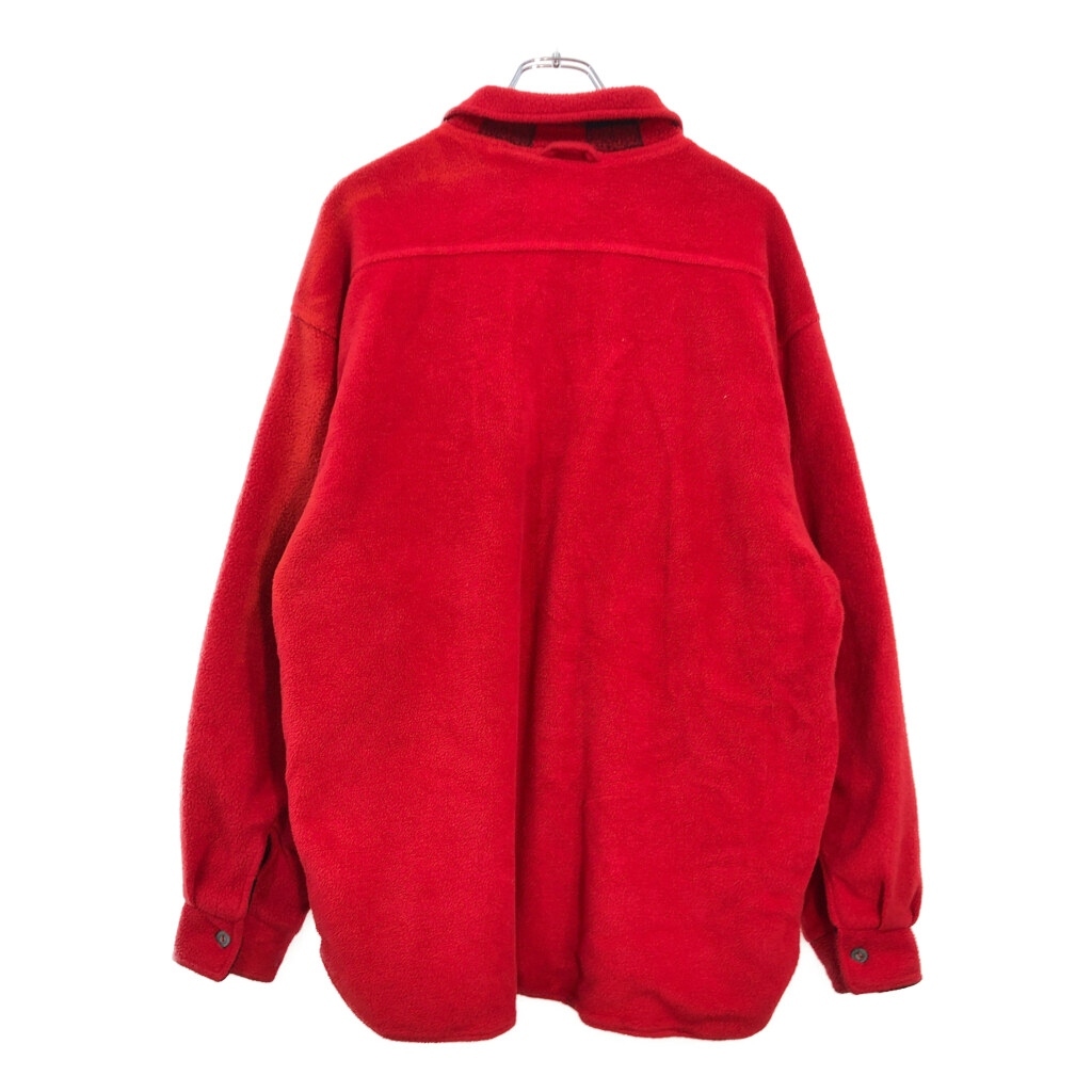 Marlboro Marlboro половина Zip флис рубашка Buffalo проверка красный ( мужской L) б/у б/у одежда U4017 1 иен старт 