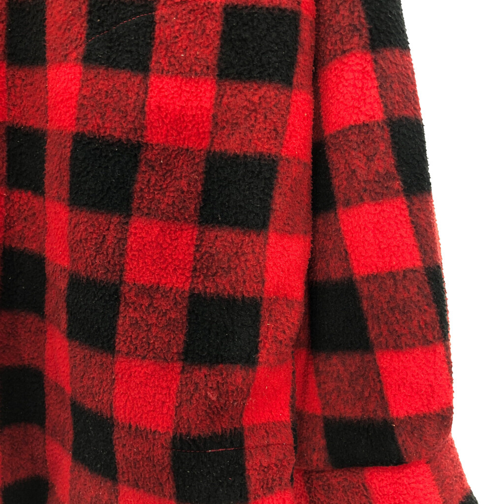 Marlboro Marlboro половина Zip флис рубашка Buffalo проверка красный ( мужской L) б/у б/у одежда U4017 1 иен старт 