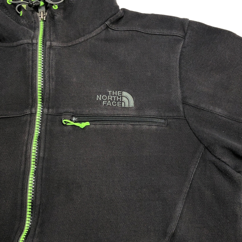 THE NORTH FACE ノースフェイス フルジップ パーカー アウトドア ブラック(メンズ L)中古 古着 U4899 1円スタート_画像5