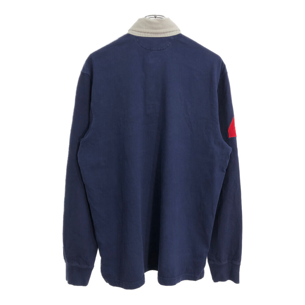 Polo by Ralph Lauren ポロ ラルフローレン ラガーシャツ ネイビー(メンズ L)中古 古着 U6040 1円スタート_画像2