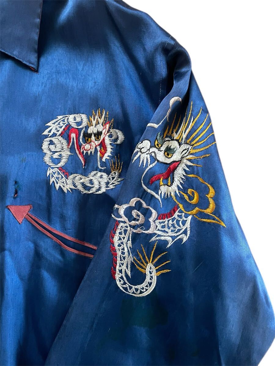 50s スカジャン リバーシブル 虎柄 JAPAN柄_画像3