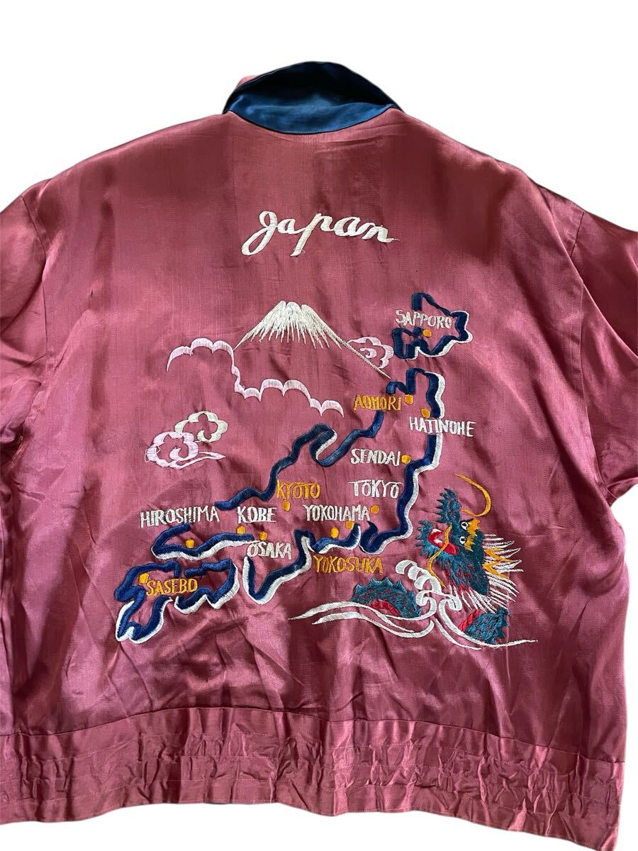 50s スカジャン リバーシブル 虎柄 JAPAN柄_画像8