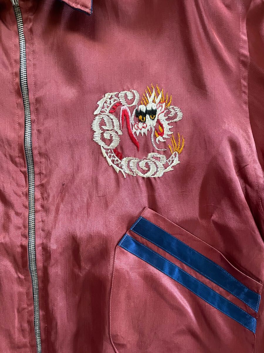 50s スカジャン リバーシブル 虎柄 JAPAN柄_画像9