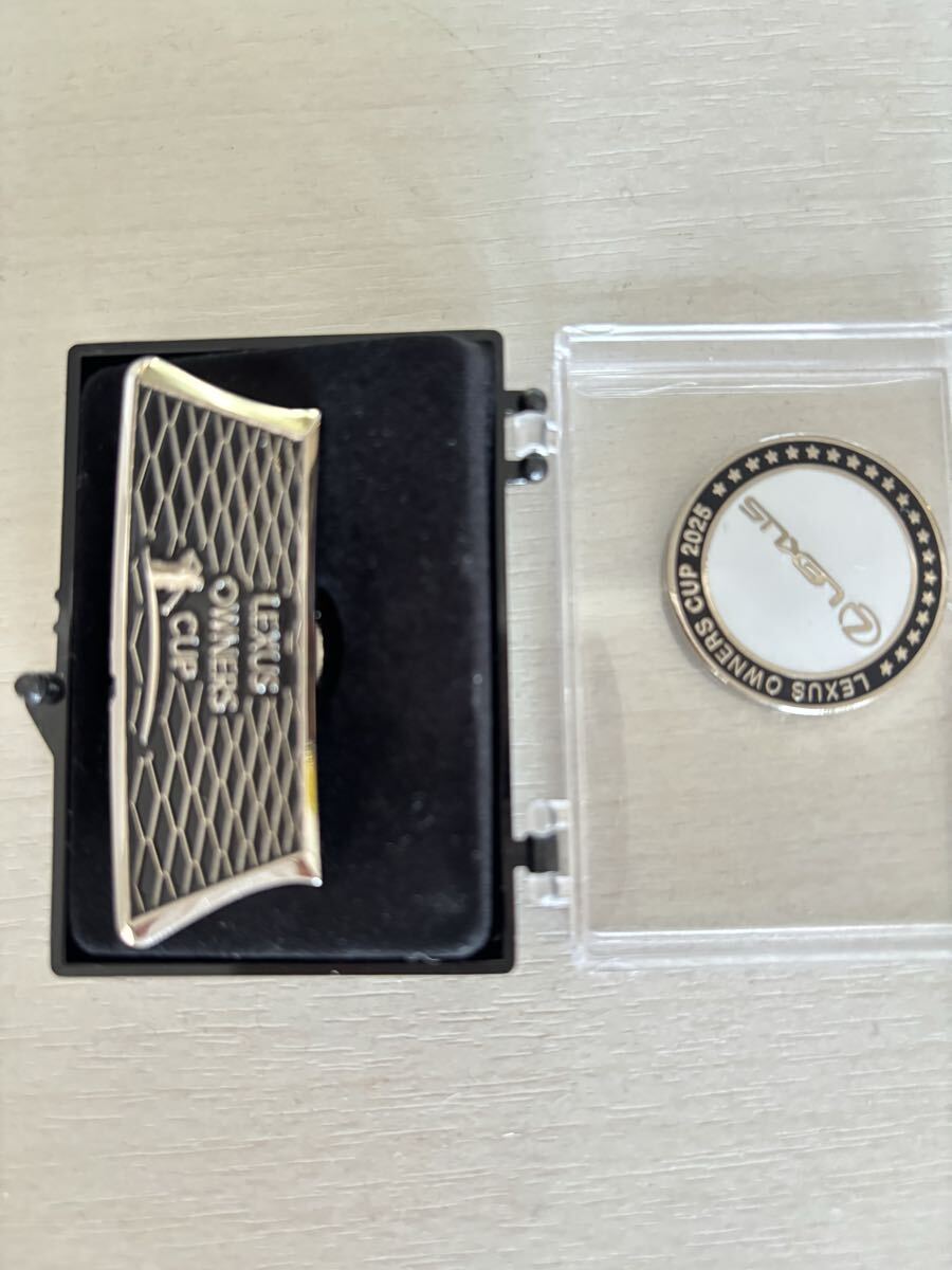 レクサス　ゴルフ　ボールマーカー　キャップ　ペンケース　セット_画像1