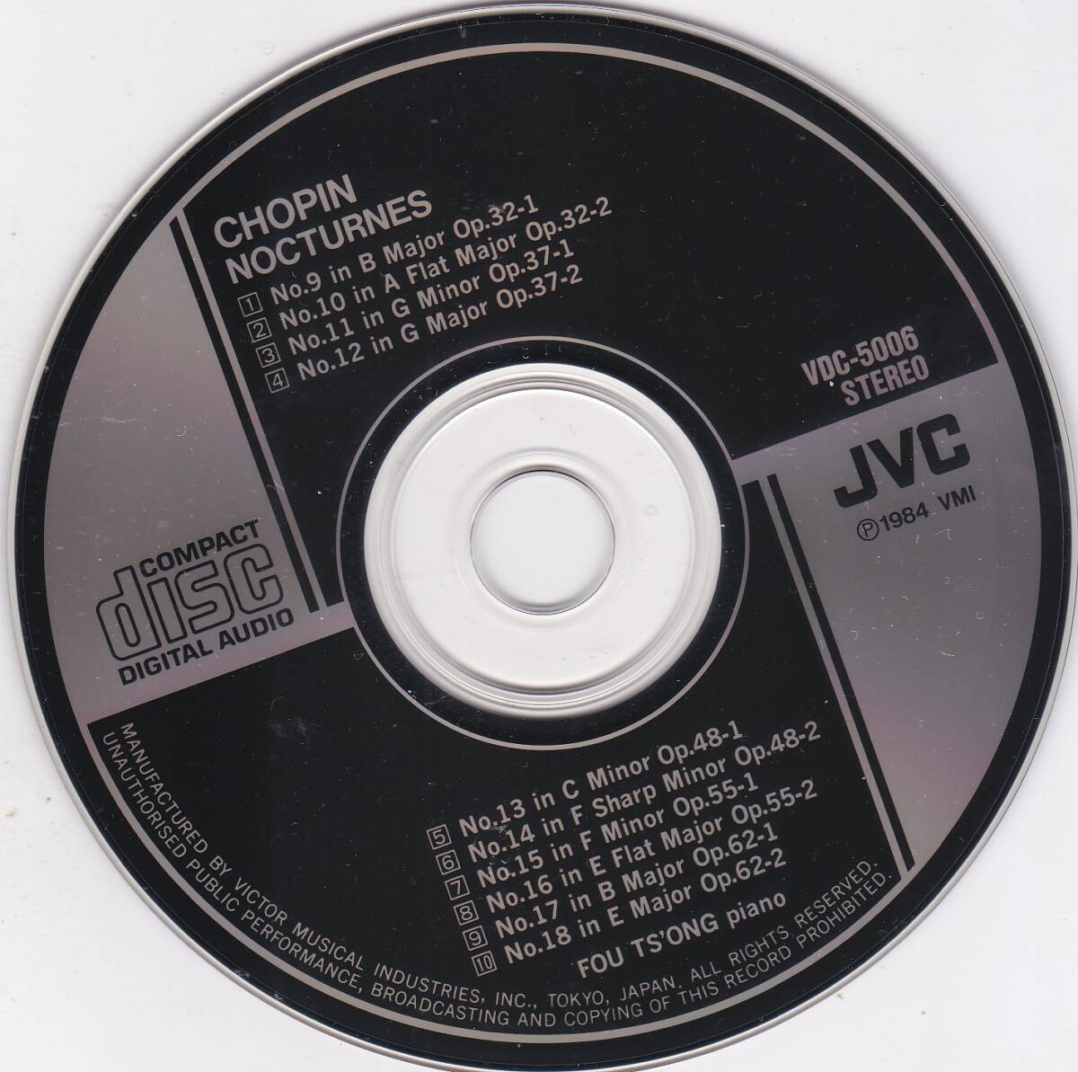 ♪Victor初期盤♪フー・ツォン ショパン 夜想曲全集 2CD VDC-5005~6 帯付き_画像5