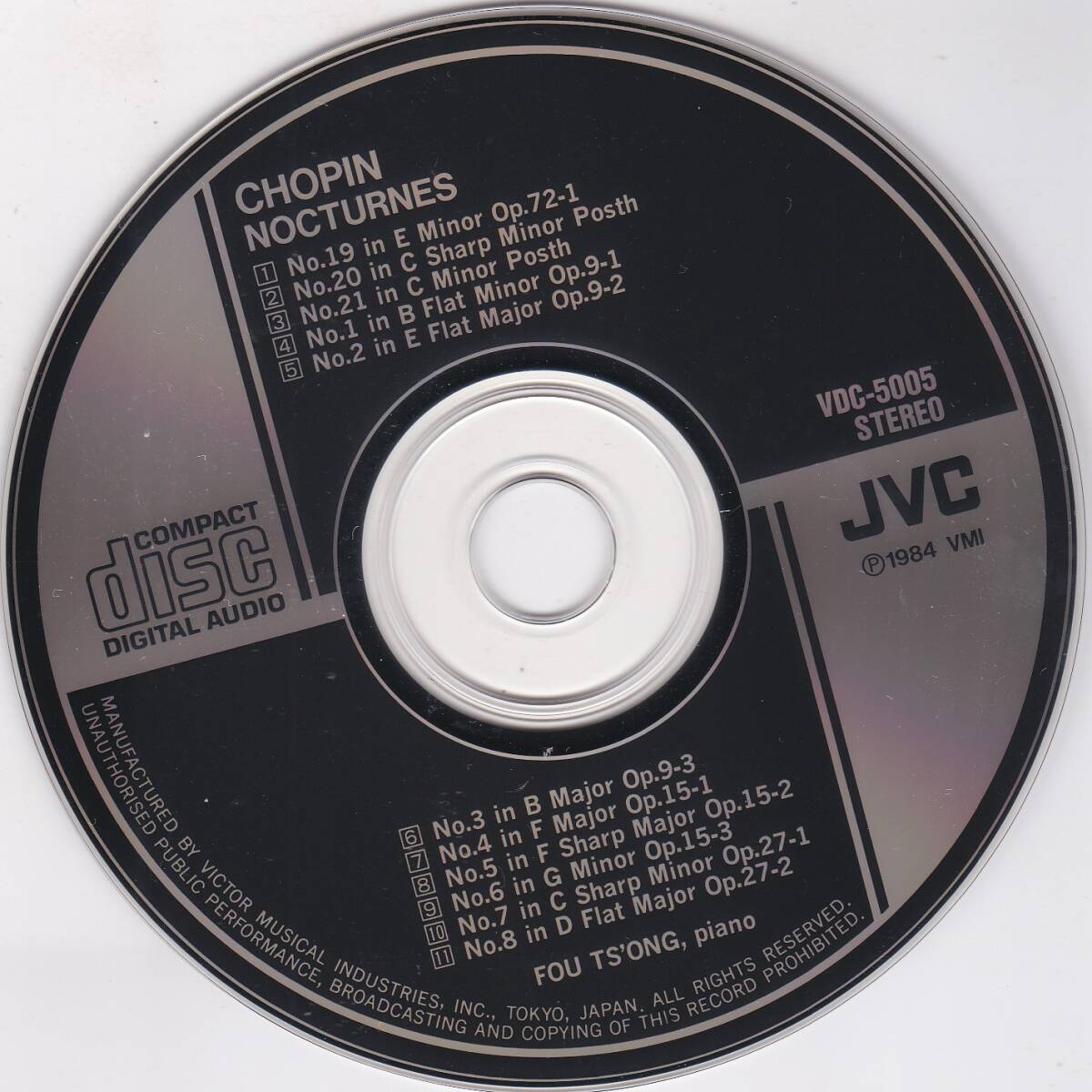 ♪Victor初期盤♪フー・ツォン ショパン 夜想曲全集 2CD VDC-5005~6 帯付き_画像4
