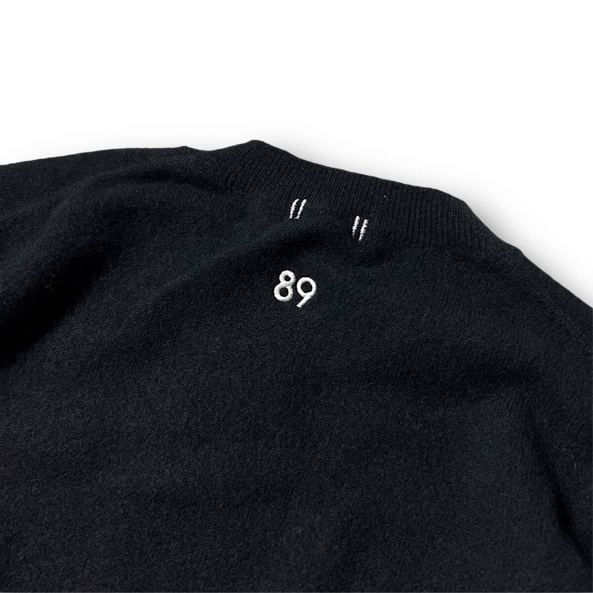 ◆新品 PEARLY GATES パーリーゲイツ 定価3.3万 ピュアカシミヤ ロゴ刺繍 長袖 クルーネック ニット セーター プルオーバー 1 M 秋冬 C601の画像7