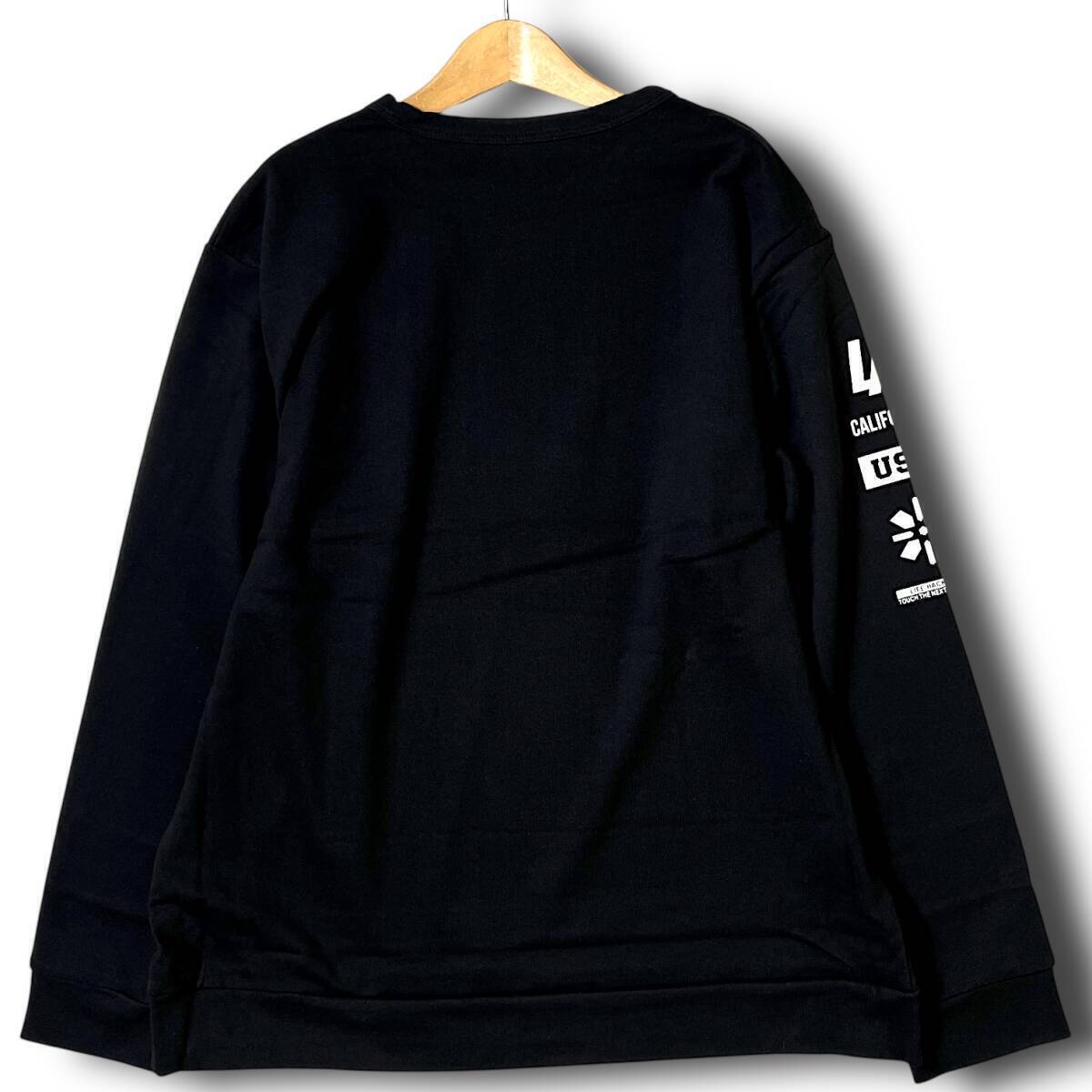 新品 AddElm アドエルム 定1.6万 日本製 袖プリント 休養&睡眠向上 長袖 スウェット トレーナー プルオーバー リカバリーウェア M B8681_画像2