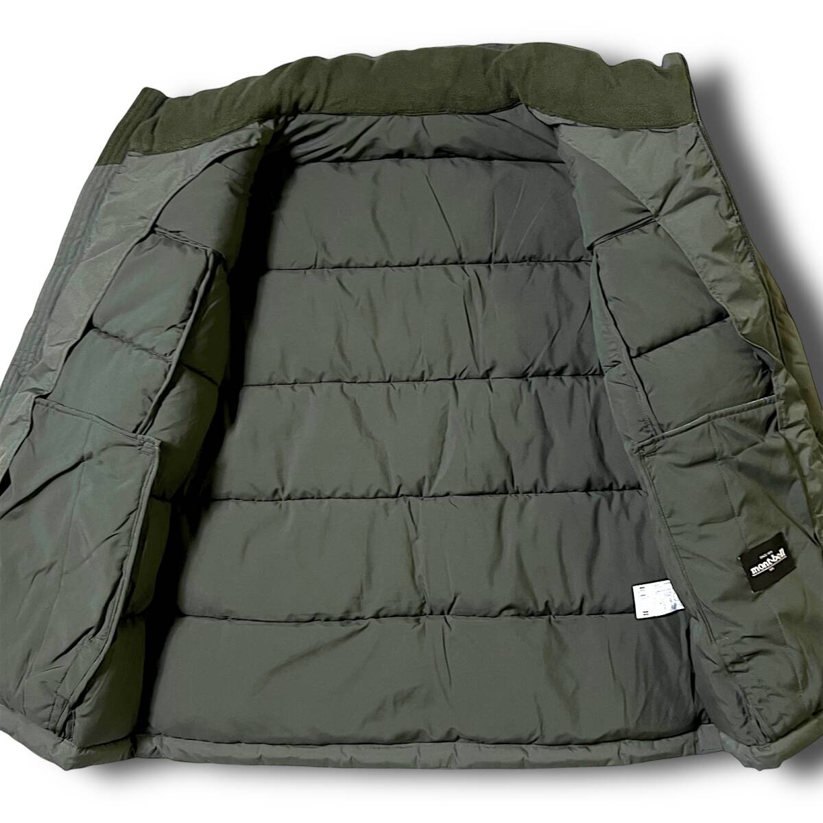 新品 mont-bell モンベル 定4.2万 撥水 防風 防寒 保温 高機能中綿エコダウン ハイネック エコダウンジャケット パデッドブルゾン L B8703_画像7