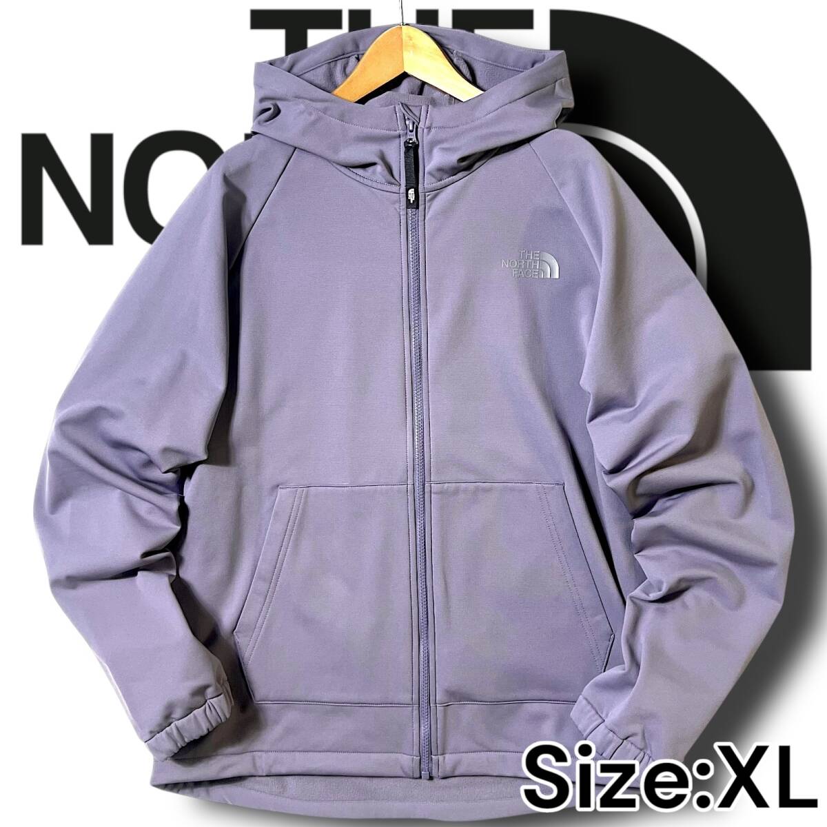 新品 THE NORTH FACE ノースフェイス BONINGTON HOODIE SP2 裏フリース ロゴ パーカー フルジップ ジャケット ブルゾン 秋冬 XL B8714_画像1