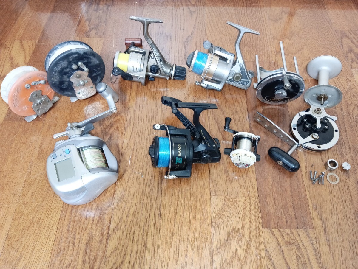 【現状品】 リールまとめ売り 釣具 Daiwa ダイワ SHIMANO シマノFUJIフジ OLYMPICオリムピック等　部品取り 釣り具 フィッシング_画像1