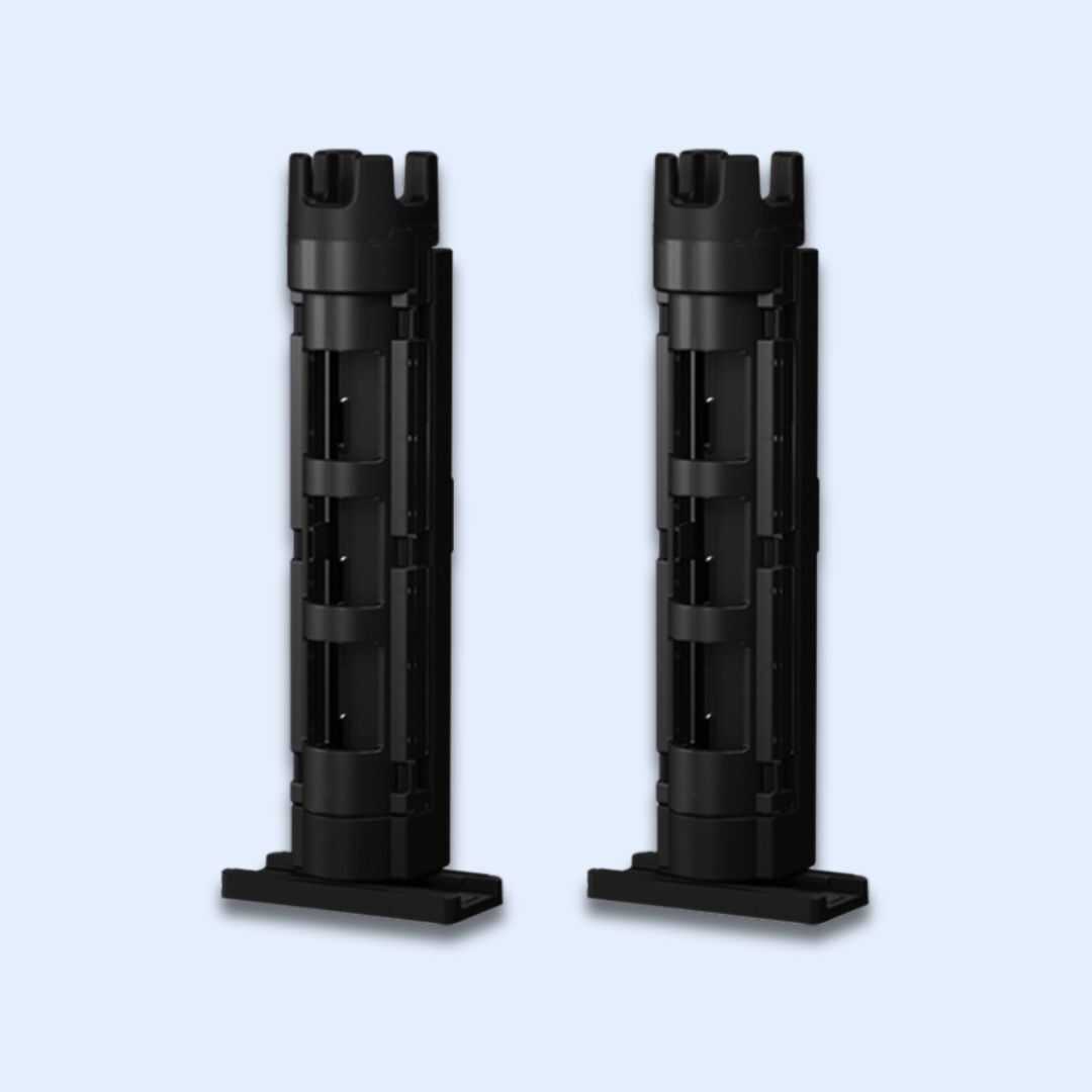 ロッドホルダー 2個セット バケットマウス ロッドスタンド 釣り 竿立て 調整 フィッシング ブラック 釣り用品 メイホー ランガン 黒 新品_画像5