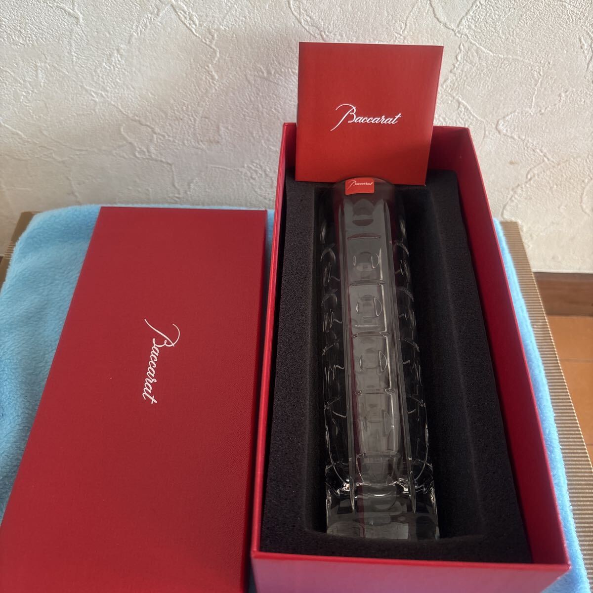 『未使用』バカラ 一輪挿し エキノックス フラワーベース Baccarat クリスタル 箱付_画像1