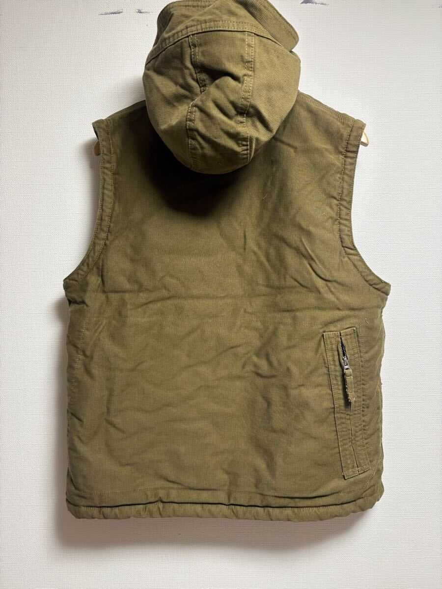 新品 FREEWHEELERS フリーホイーラーズ ベスト AIR CREW ATTACHED HOOD VEST カーキ 40サイズ 1円からスタート_画像2