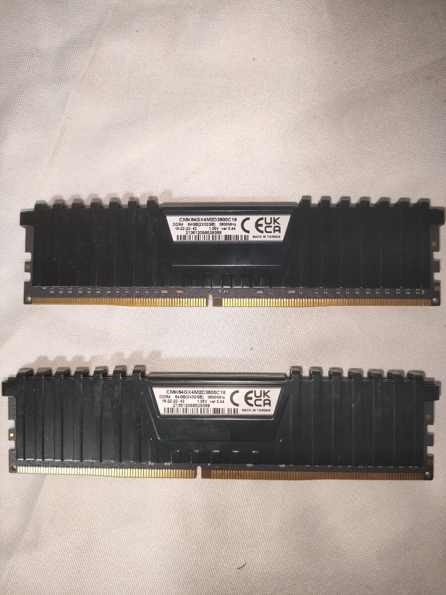 CORSAIR DDR4-3600 32GB×2個 中古_画像2